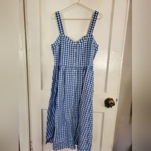flowy summer gingham maxi dress